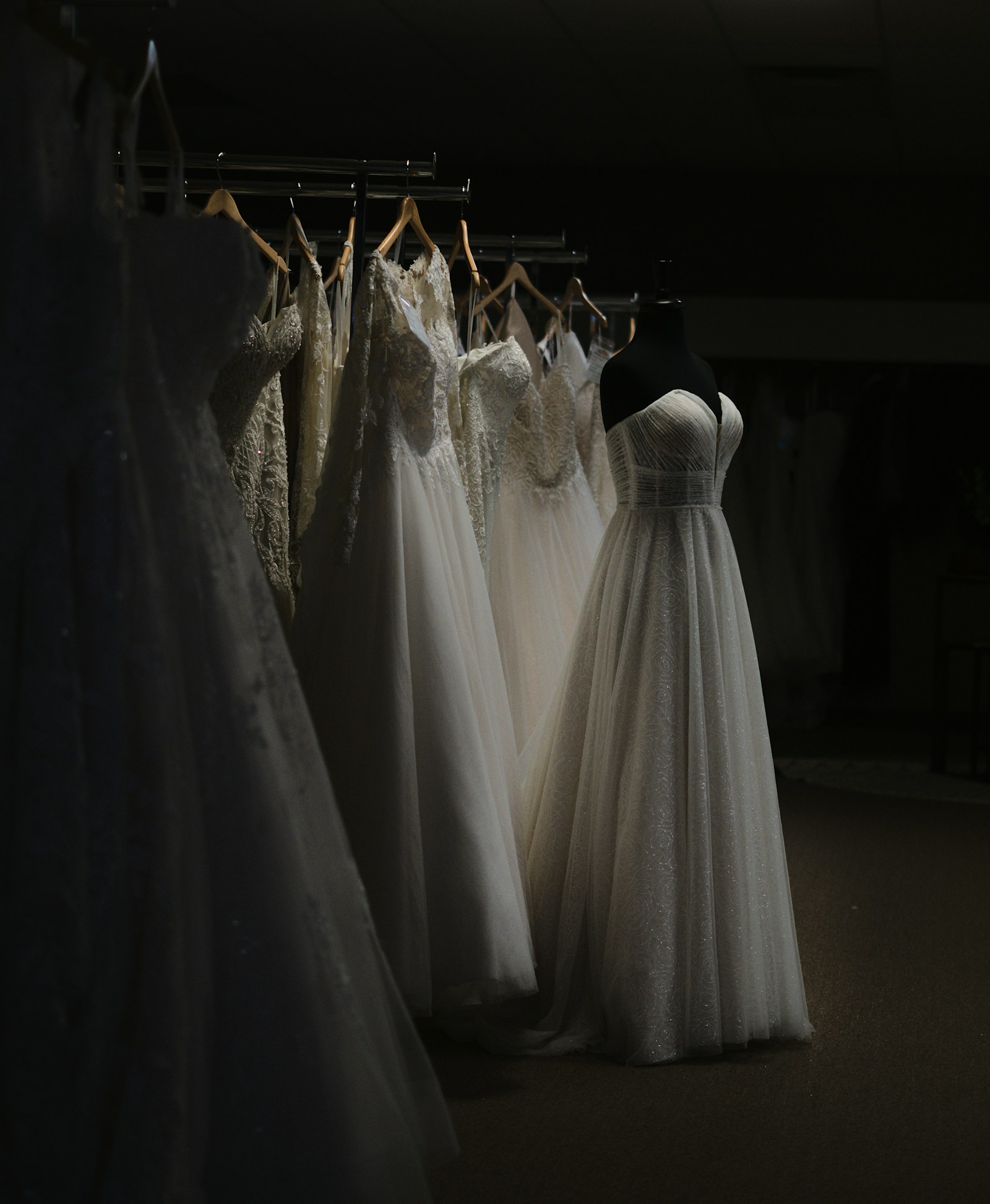Wedding dresses prepared for specialist cleaning and preservation